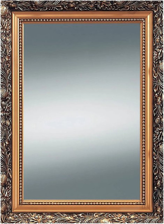Jokey Kristall-Form Rahmenspiegel Verde in Gold, rechteckig, B: 55 cm, H: 75 cm