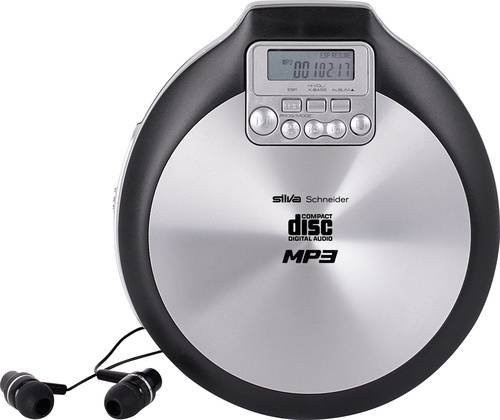 Silva Schneider MCD 50 Tragbarer CD-Player für CD, CD-R, CD-RW und MP3 in Schwarz und Silber - Bild 1