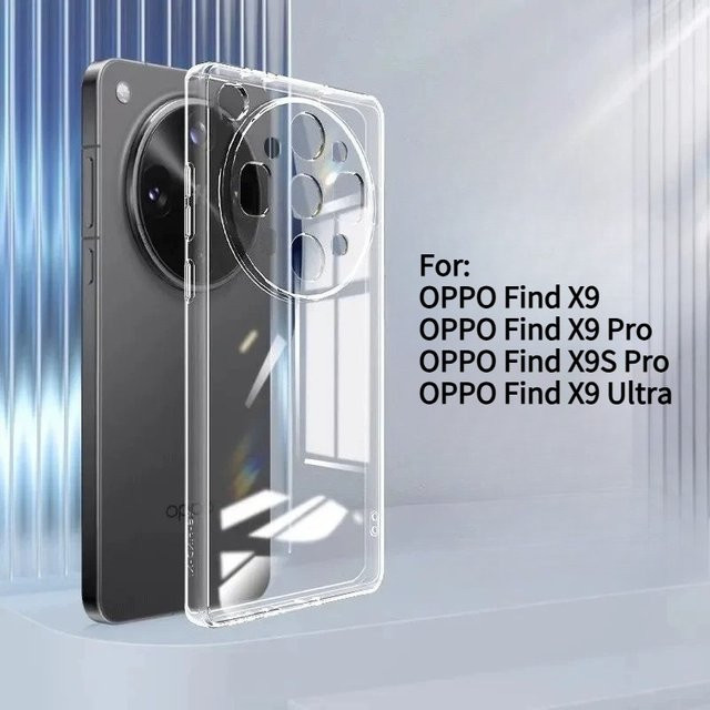 Transparente Silikonhülle für OPPO Find X9 Pro, X9 Ultra und X9S Pro mit All-inclusive TPU Anti-Sturz-Schutz - Bild 1