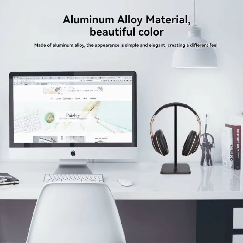 Universal Kopfhörer Ständer als platzsparender Desktop-Organizer für Headsets in Schwarz oder Weiß - Bild 2