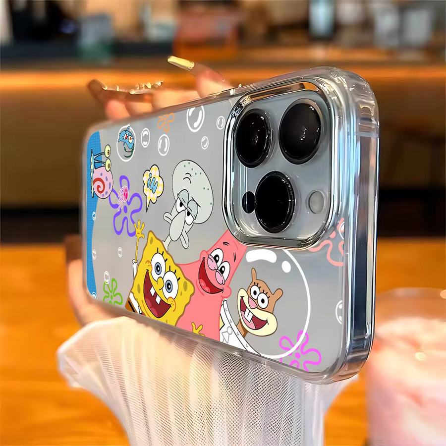 Handyhülle mit SpongeBob Motiv für Samsung Galaxy S25 S24 S23 S22 S21 S20 FE Ultra Edge Plus 4G 5G Transparent Soft Cover - Bild 3