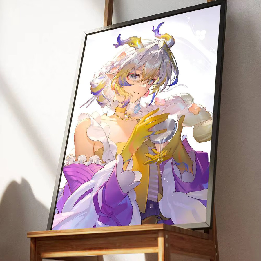 Kayou Shu Arknights Game Poster, wasserfester Wandkunst-Aufkleber in Multicolor, Vintage-Raumdekoration, B/H: 20,0 x 20,0 cm - Bild 6