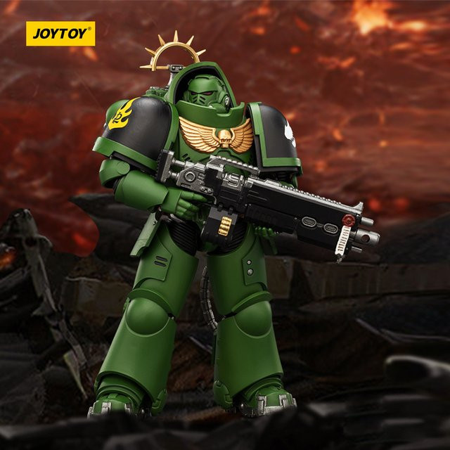 JOYTOY Warhammer 40k Salamanders Primaris Heavy Intercessor, Modellfigur, 1/18 - Bild 1
