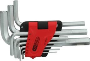 KS Tools Innensechskant-Winkelstiftschlüssel-Satz im Klapphalter, 9-teilig, 1,5-10 mm, aus gehärtetem Stahl - Bild 1