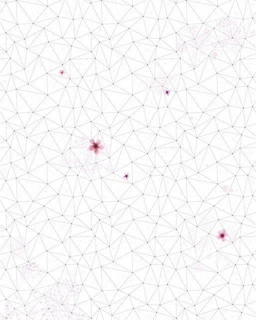 Komar Fototapete Vlies Cherry Blossom in Pink, Breite: 200 cm, Höhe: 250 cm - Bild 1