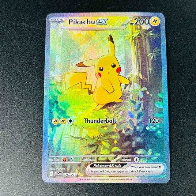 Keeppley Pokémon Pikachu ex SAR Full Art Holo Karte, Englisch - Bild 1
