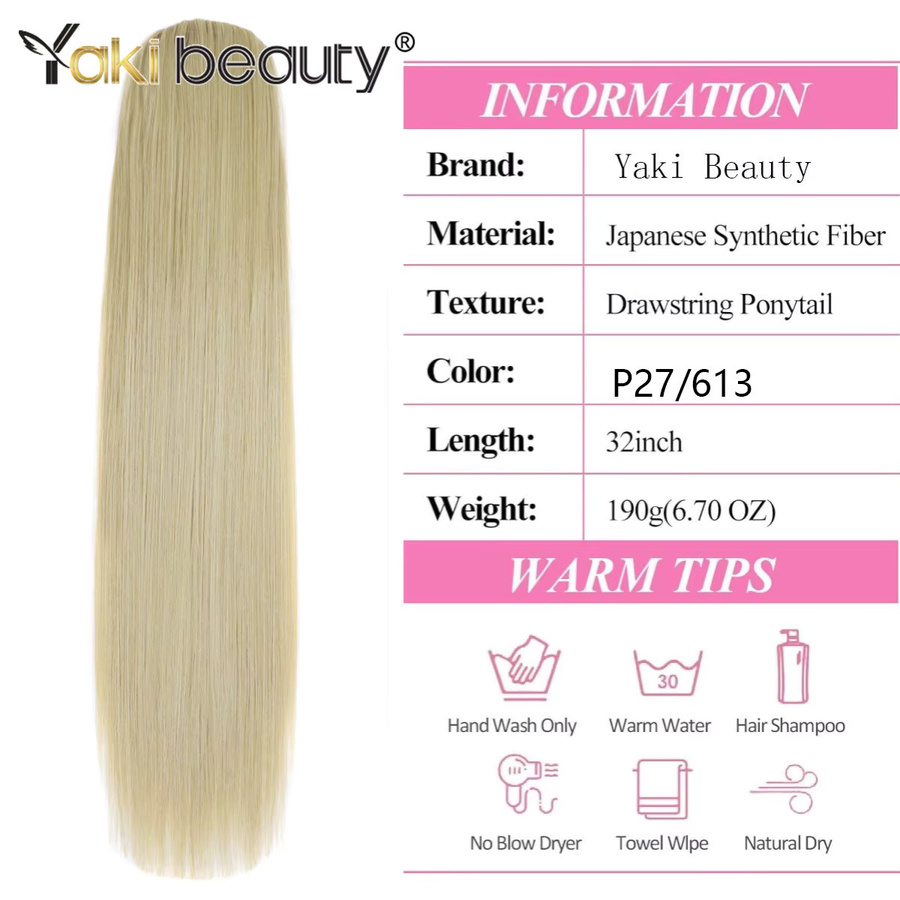 YAKIBEAUTY Haarteil Pferdeschwanz-Verlängerung, synthetisch, Damen - Bild 2