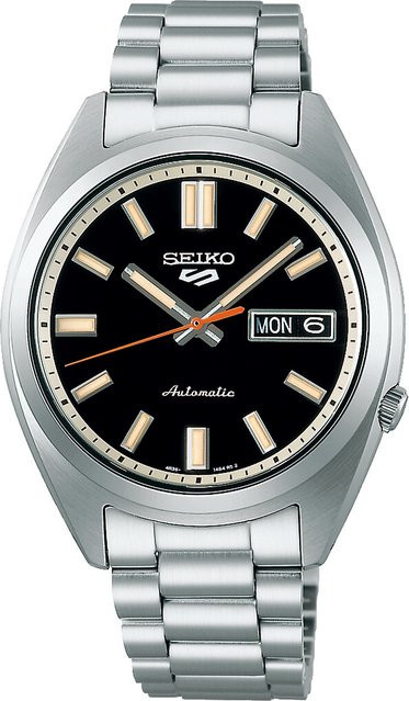 Seiko Armbanduhr Automatik, Edelstahl, Schwarz, 37 mm, Herren - Bild 1