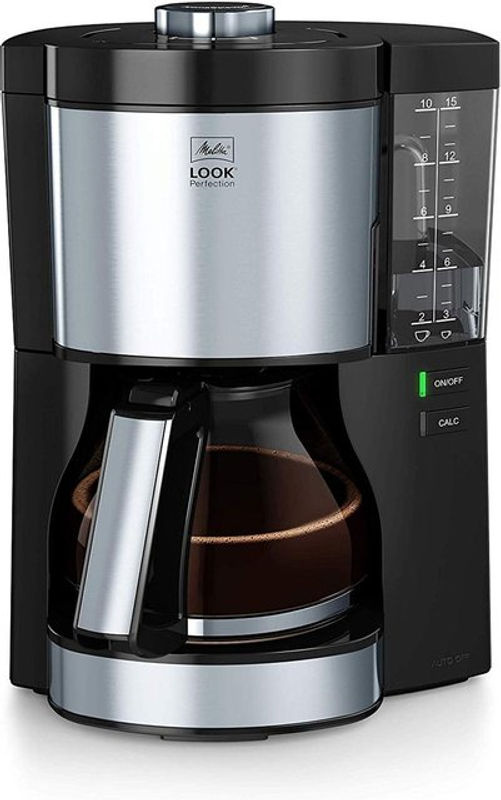 Melitta Look V Perfection Filterkaffeemaschine in Schwarz und Silber mit Glaskanne - Bild 3