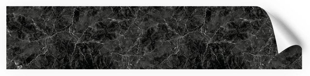 Myspotti Küchenrückwandfolie Marmor Black in Steinoptik selbstklebend B: 280 cm, H: 60 cm - Bild 1