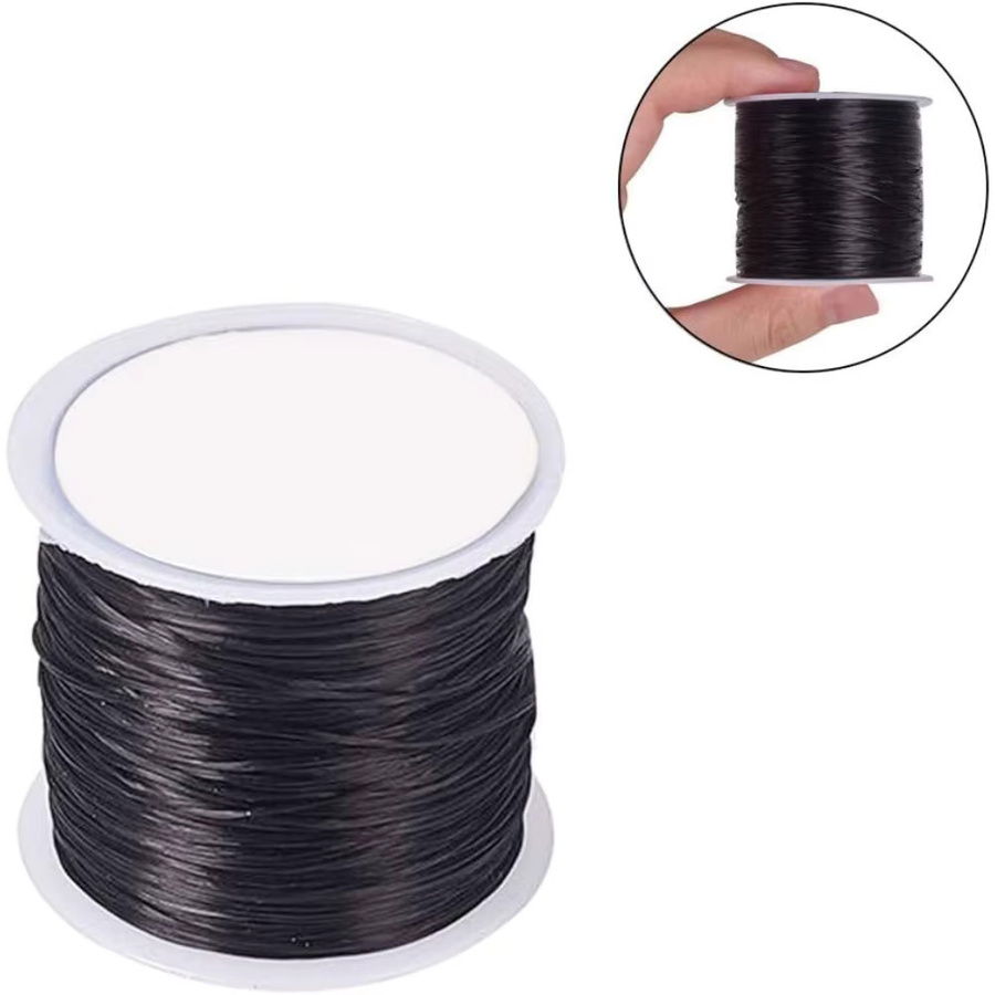 Schwarze Polyester-Schnur 0,8 mm für Schmuckherstellung und DIY-Bastelarbeiten - Bild 3