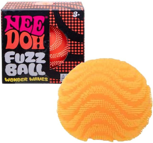 Nee Doh Fuzz Ball Wonder Waves, Sensorisches Quetschspielzeug, gelb - Bild 1