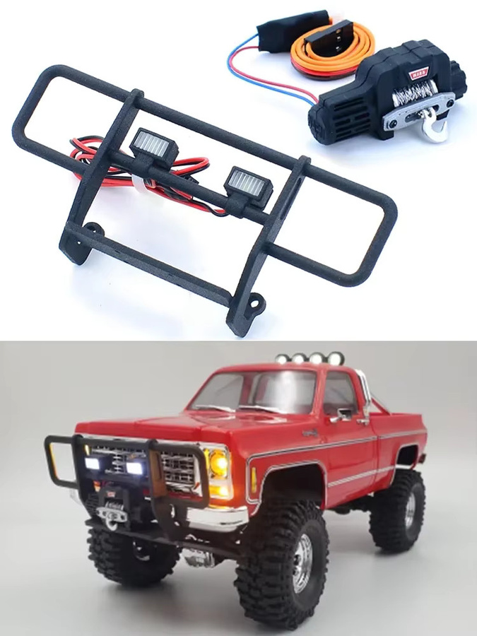 Traxxas Chevrolet K10 TRX4-M Frontstoßstange, mit Licht und Seilwinde, 1:18 - Bild 3