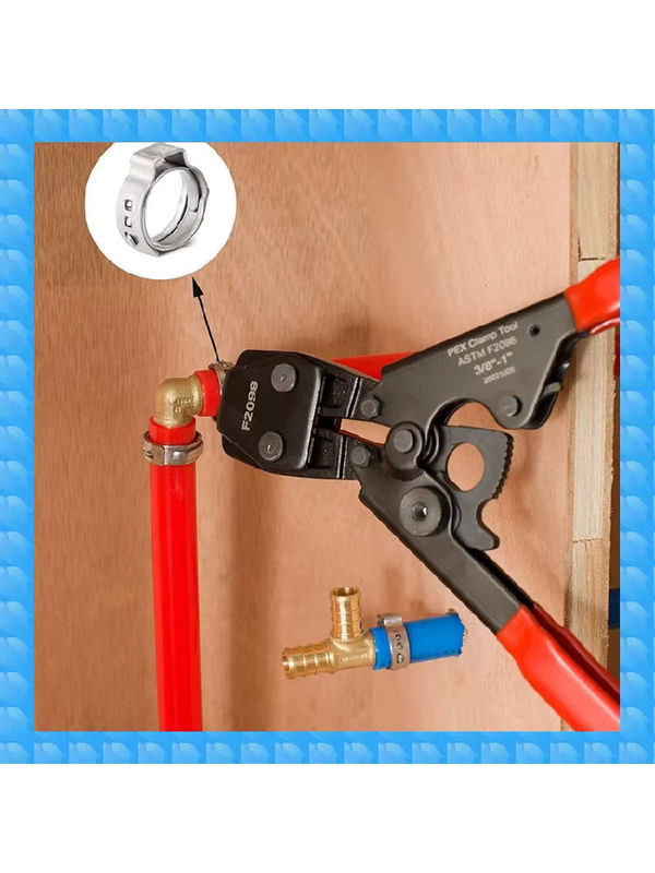 ETRT 200 Stück Pex-Cinch-Klemmringe aus Edelstahl 304, 1/2-Zoll Pex-Crimpringe für Rohrverschraubungen - Bild 6