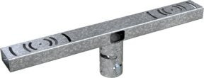 Schake Strahlertraverse für klappbare Masten, Farbe: Silber, Material: verzinkter Stahl, Breite: 80 cm - Bild 1