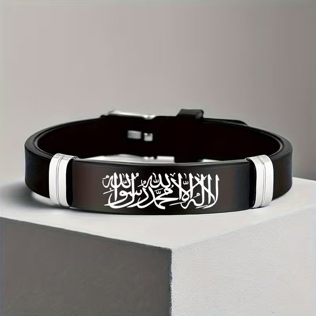 suteyi Armband, Edelstahl, Schwarz, Silber, Unisex - Bild 1