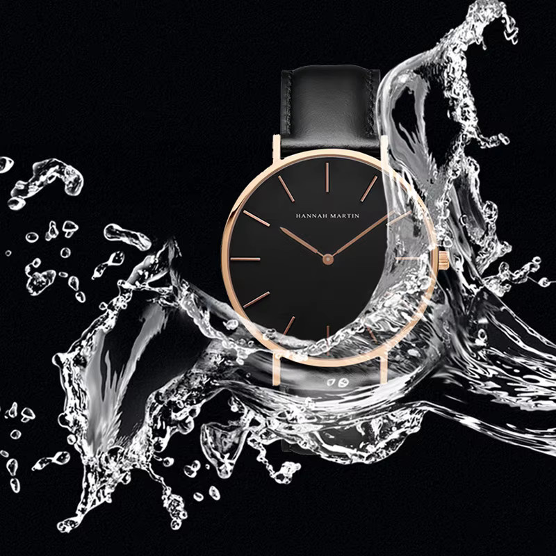 HANNAH MARTIN Armbanduhr, Quarz, Leder, Schwarz, Herren - Bild 1