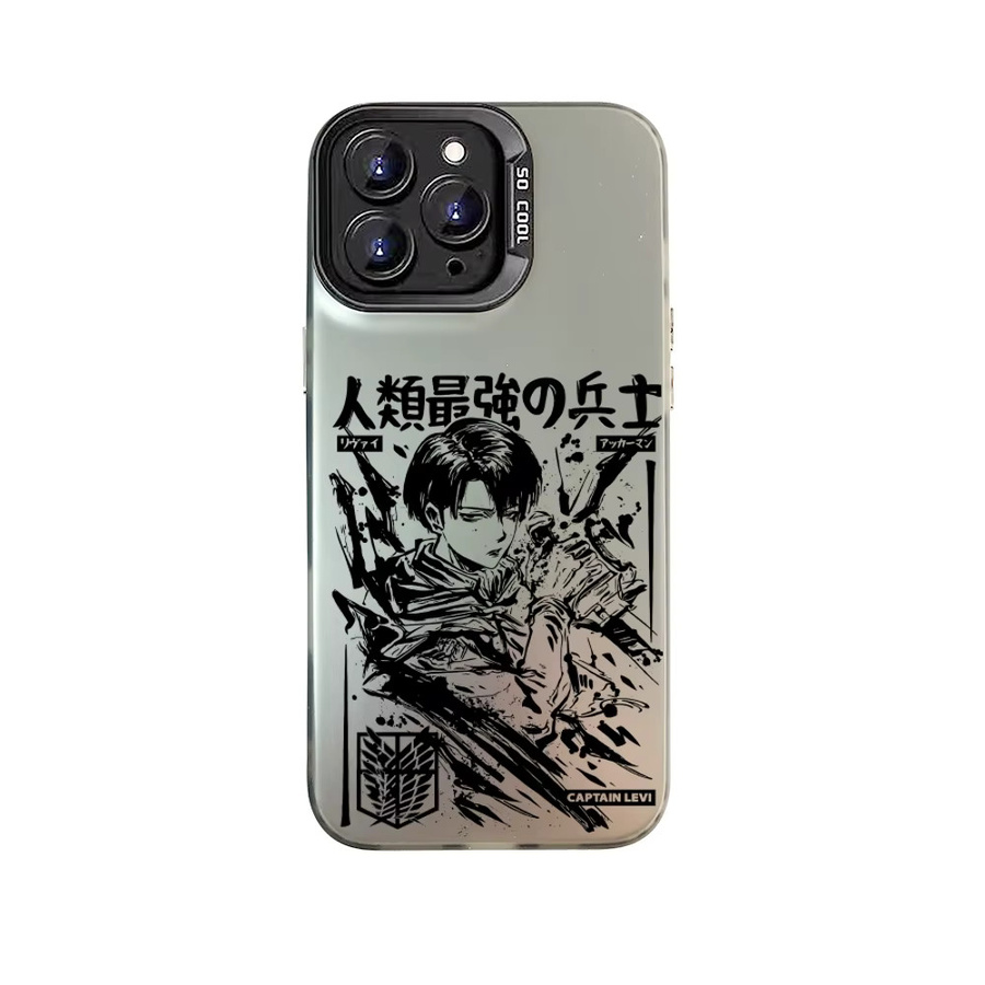Angriff auf Titan stoßfeste Handyhülle für iPhone 17 16 15 14 13 12 11 Pro Max Plus 17 Air Max mit matter Rückseite in Schwarz - Bild 2