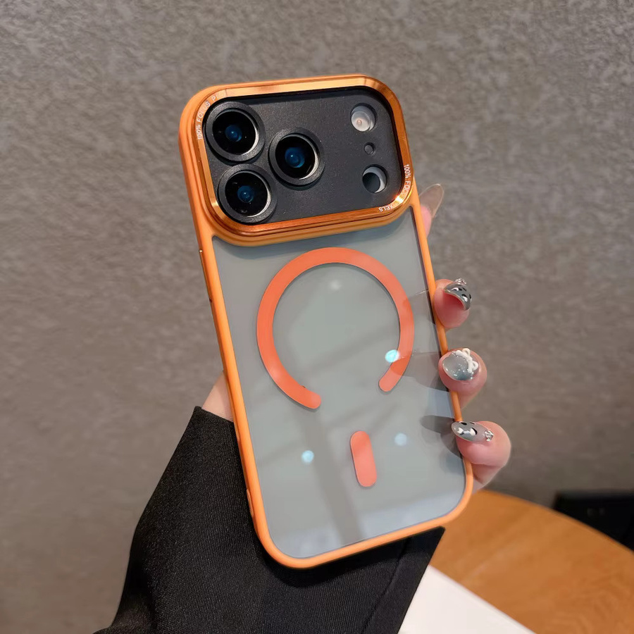 Loobival Transparente MagSafe Hartschalen-Acryl-Hülle für iPhone mit magnetischem Kameraschutz in Blau - Bild 2