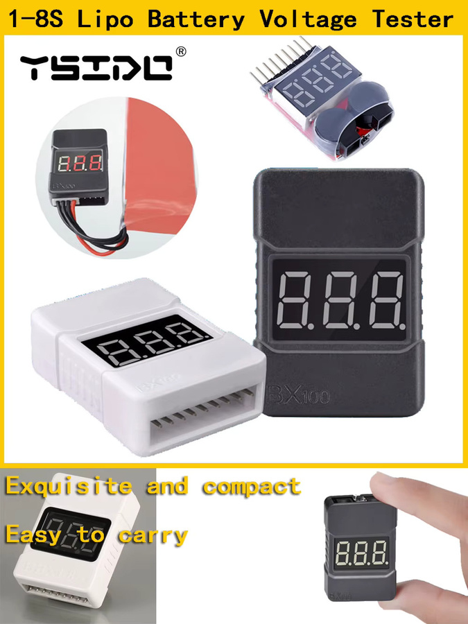 YSIDO LiPo Akku-Tester mit Niederspannungs-Notfallalarm und LED-Anzeige, Zubehör - Bild 4