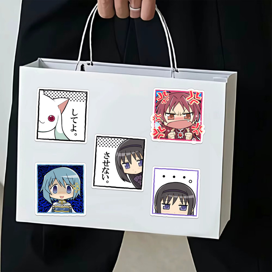 40 Stück Puella Magi Madoka Magica Cartoon-Aufkleber im handgezeichneten Stil, bunte DIY-Dekorationsaufkleber für Handyhüllen und Kinderstudios - Bild 2