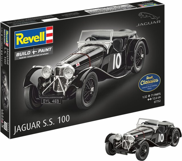 Revell Jaguar SS 100, Modellauto, 1:32, Metall - Bild 1