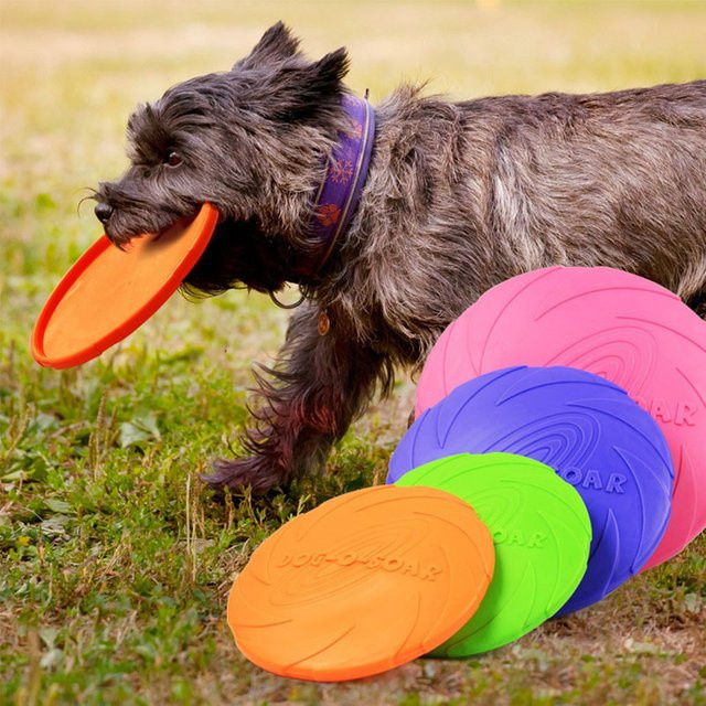 Fistork Fliegende Scheiben, Hund Spielzeug, Silikon, Anti-Kauen - Bild 1