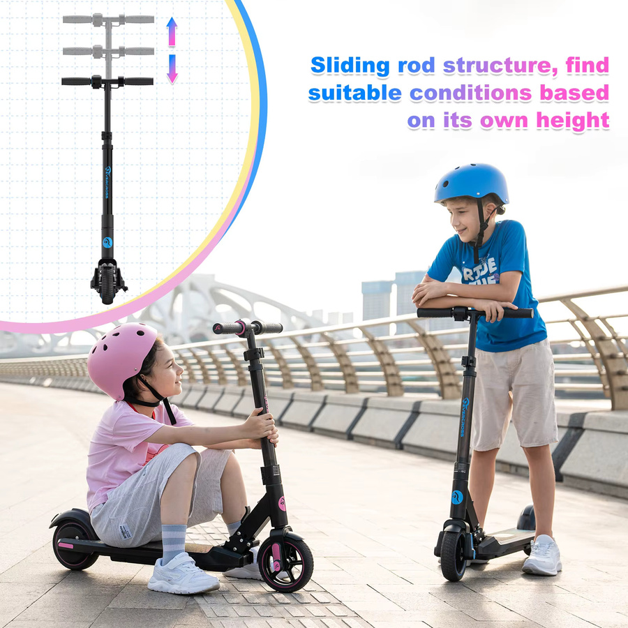 EVERCROSS TECH EV06C Elektroroller für Kinder, faltbar, mit LED-Bildschirm, bunte Lichter - Bild 5