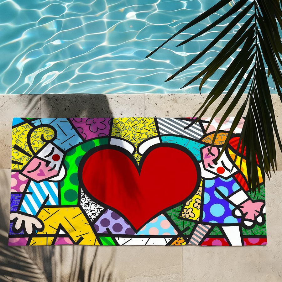 Britto Kunsthandtuch schnelltrocknend für Strand, Schwimmbad, Camping, Yoga und Fitnessstudio, Breite: 30 cm, Höhe: 60 cm - Bild 1
