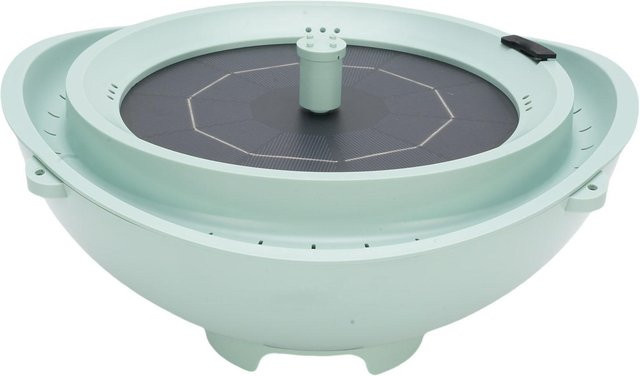 Solar Vogelbad mit Wasserzirkulation und Hängeseil, Türkis, 2 l Fassungsvermögen - Bild 1