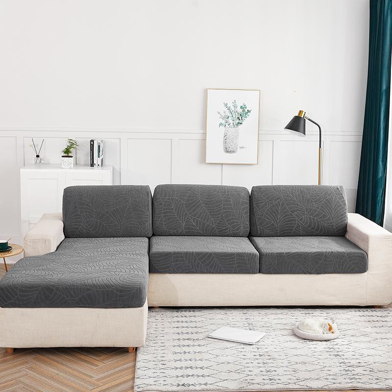 Housmife Elastischer Sofa Sitzbezug für Ecksofas in Grau, Wasserabweisender Couchüberwurf aus Polyester und Elasthan - Bild 3