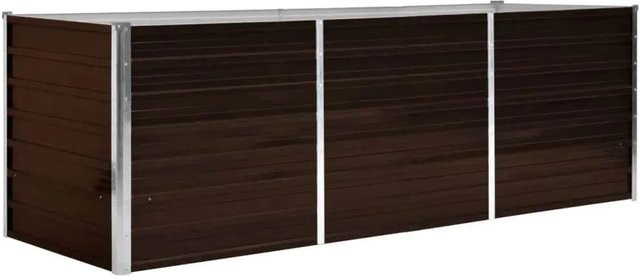 DELUKE Hochbeet OSKAR aus verzinktem Stahl in Braun, B/T/H: 240 x 80 x 77 cm - Bild 1