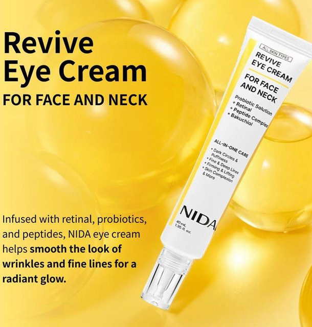 NIDA Revive Augencreme, 40 ml, Retinol, Bakuchiol, Probiotikum - Bild 1