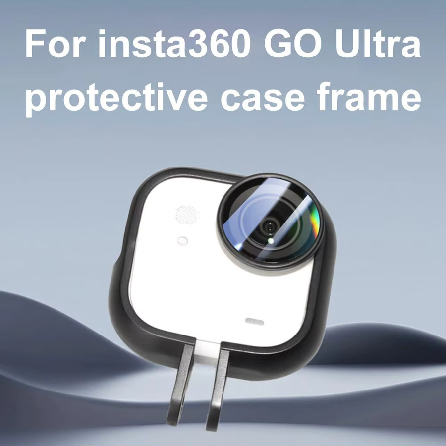 Insta360 GO Ultra Käfig Schutzhülle mit Anti Drop Adapter Basis Halterung und Daumen Kamera Schutz Rahmen in Schwarz - Bild 2