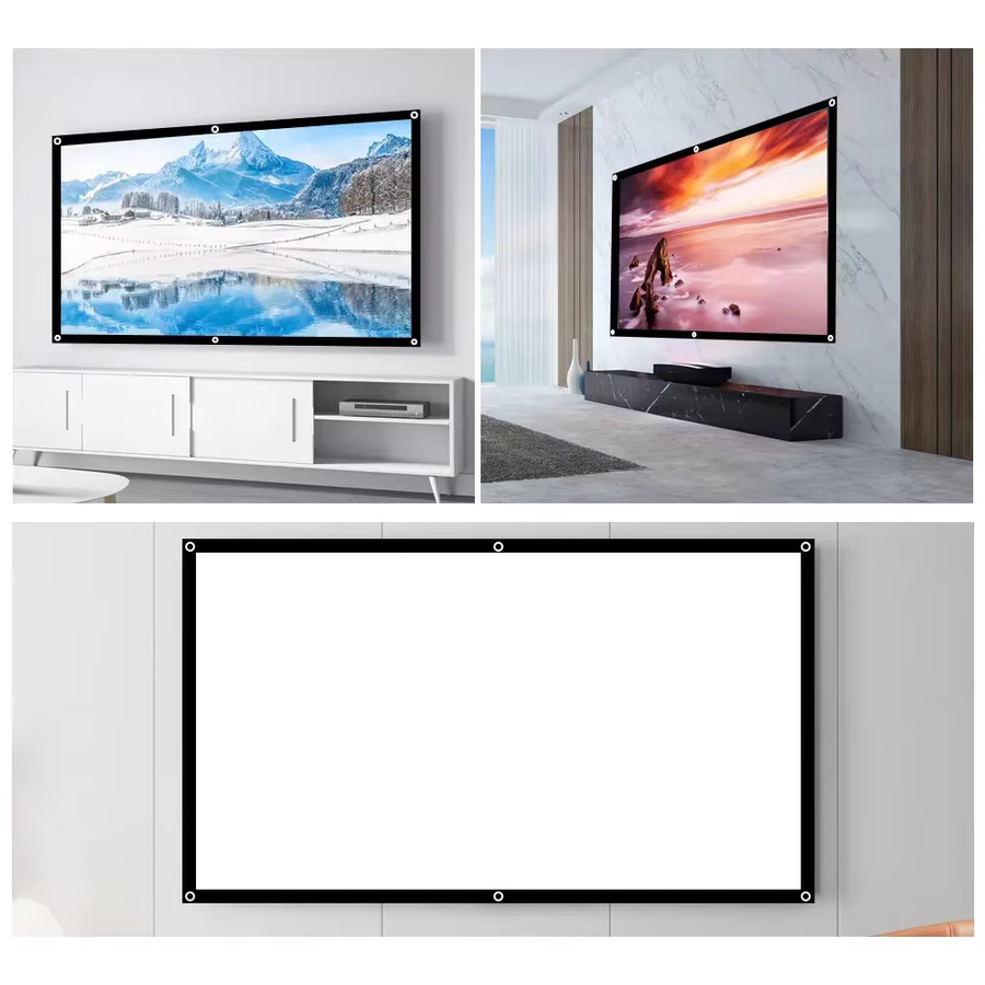 ThundeaL Faltbare Projektionswand in Weiß, 100 Zoll, Format 16:9, für Full HD, 2K und 4K Projektoren - Bild 2