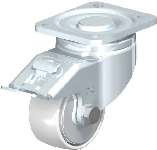 Blickle Lenkrolle LH-PO 82K-FI-FA mit Feststeller, Farbe Silber/Weiß, Rad-Durchmesser: 80 mm, Tragfähigkeit: 250 kg - Bild 1