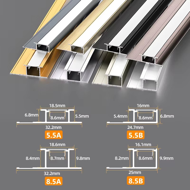 Khelse LED-Aluminiumprofil für Wandpaneele und Fliesen, Eckprofil für lineare Beleuchtung, Silber - Bild 2
