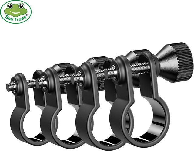 Seafrogs Taschenlampen-Clip für Outdoor-Scuba-Tauchen und Unterwasserfotografie, Schwarz, 20-38mm - Bild 1