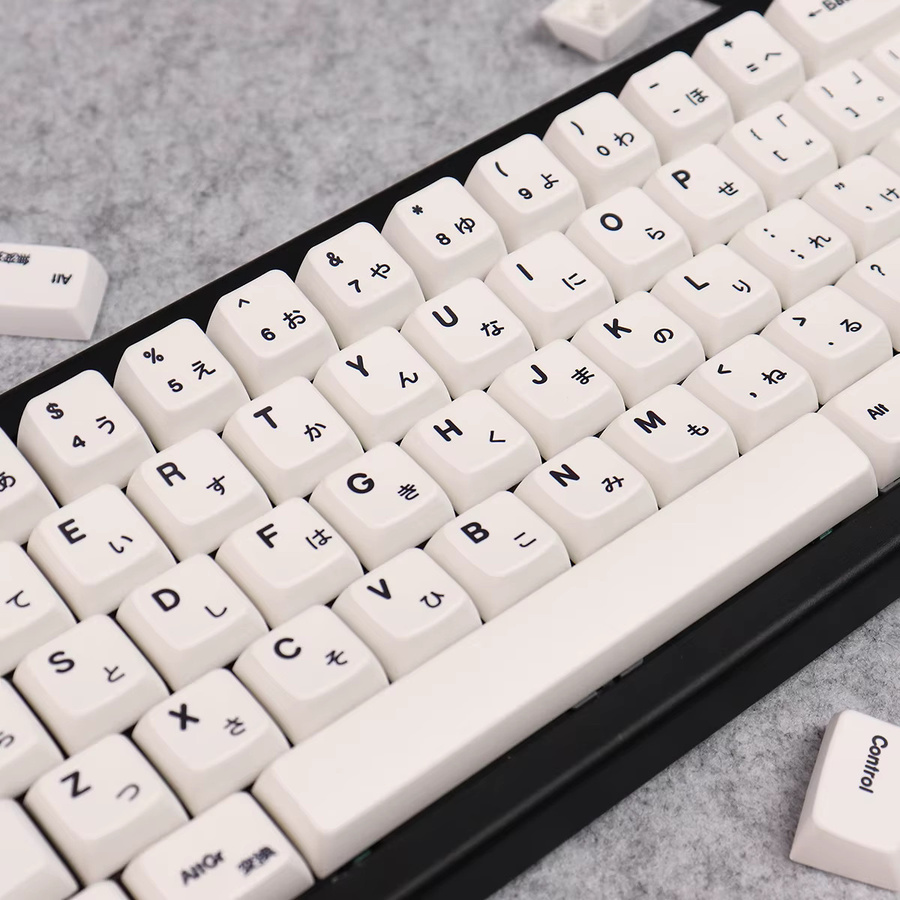 Venit Keys PBT Tastenkappen im MDA-Profil, 151 Tasten, Weiß, Japanisches Design für mechanische MX-Tastaturen - Bild 4