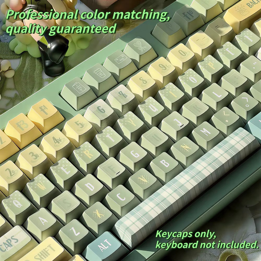 TTTSKONE PBT-Tastenkappen im CHERRY-Profil mit 5-seitigem Sublimationsdruck in Multicolor - Bild 3