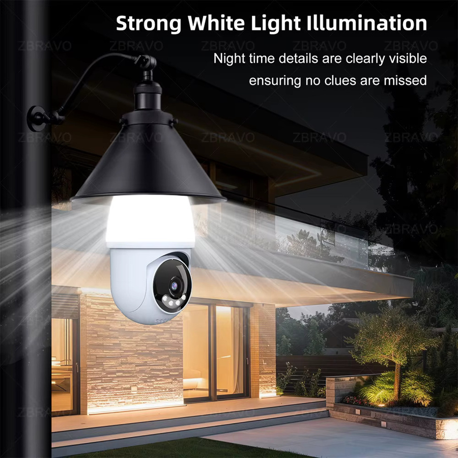 ZBRAVO Yoosee WiFi Smart Home Sicherheitskamera mit LED-Beleuchtung und Nachtsicht, Farbe: Weiß - Bild 4