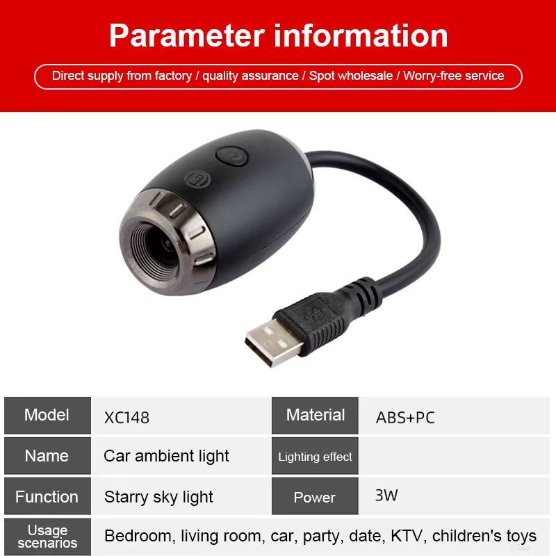Donirt USB-Umgebungslicht Galaxie und Schwarzes Loch für Auto, Camping und Schlafzimmer, verstellbar - Bild 6