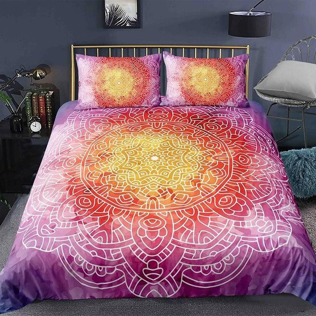 Your Warm Home Boho-Mandala Bettwäscheset, mehrfarbig, bestehend aus Bettbezug und Kissenbezügen, B/H: 180 x 210 cm, Kissenbezüge: 50 x 70 cm - Bild 1