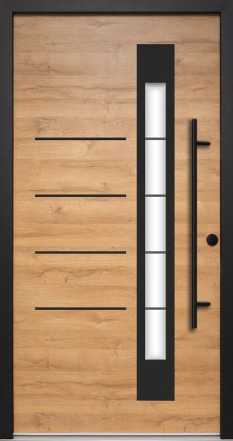 Splendoor Sicherheitshaustür Thermospace Berlin Prime RC2 mit Glaseinsatz in Braun oder Schwarz, B: 100 cm, H: 210 cm - Bild 1