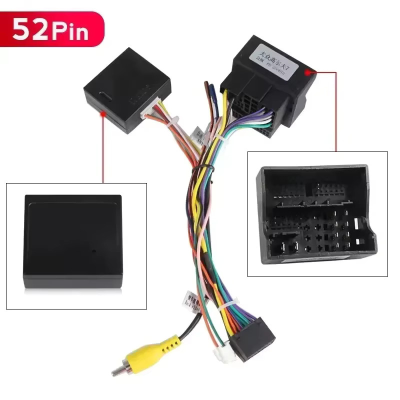 NAVIFANS Android Radio Kabel mit CANBUS Box für Volkswagen Golf 5 6 Polo Passat Tiguan Jetta Touran Skoda und Lenkradsteuerung in Schwarz - Bild 2