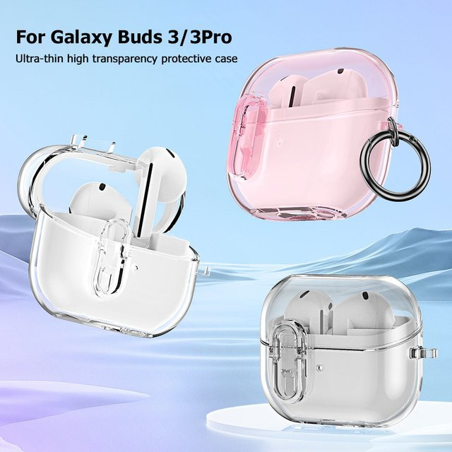 Transparente Pop-up-Schutzhülle aus weichem TPU für Samsung Galaxy Buds 3 Pro und Buds 3 - Bild 1