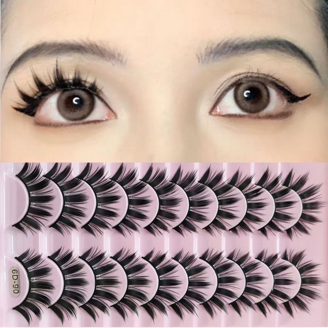 GIOIO Künstliche Wimpern, 10 Paar, Einzelne Cluster, Natürlich, Unisex - Bild 1