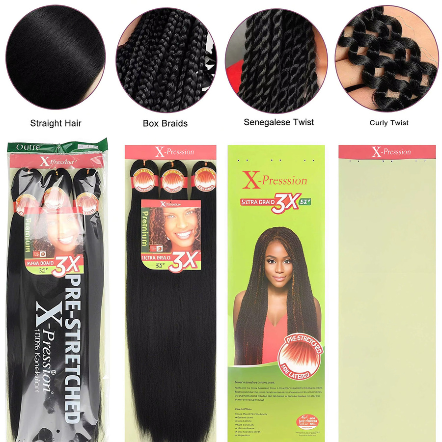 Wigundle Xpresssion Synthetische Flechthaarverlängerung, 26 Zoll, Unisex - Bild 3