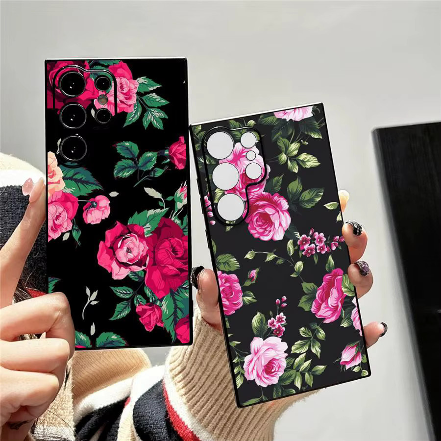 Rosa Rose Soft Cover Hülle für Samsung Galaxy S25 S24 S23 S21 S20 S10 S9 S8 Note 20 Note 10 Plus Ultra FE - Bild 2
