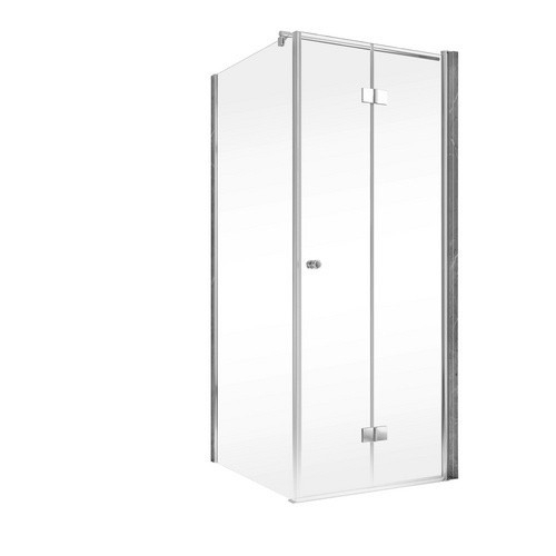 Schulte ExpressPlus Garant 2.0 Duschkabine als Eckeinstieg mit Drehfalttür und Seitenwand in Silber, B: 90 cm, H: 200 cm, T: 90 cm - Bild 2